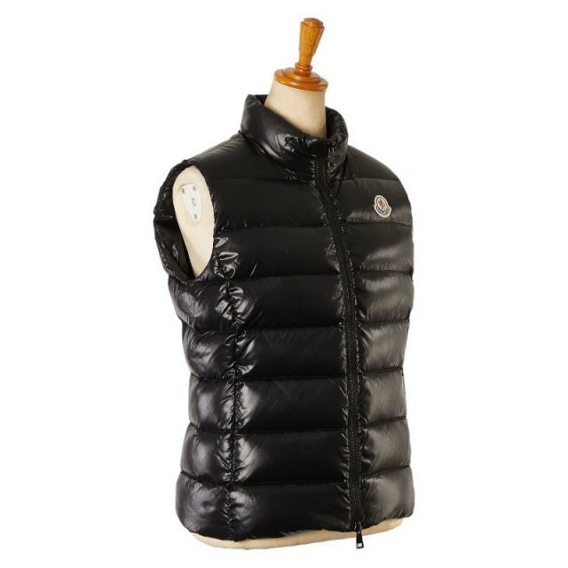 中古 美品 モンクレール ダウンベスト ガーニー GHANY ロゴワッペン サイズ：1 ナイロン Aランク ブラック レディース MONCLER 【送料無料】【名谷店】