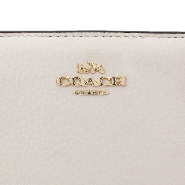 新品 コーチ COACH 2つ折り財布 スナップ ウォレット ホワイト