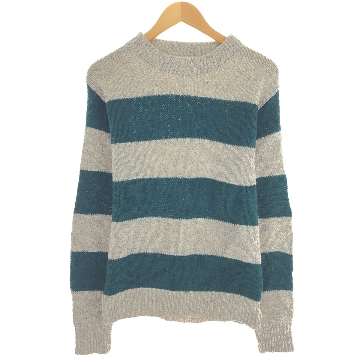 古着 70~80年代 エルエルビーン L.L.Bean ボーダー柄 ウールニットセーター USA製 メンズM相当 ヴィンテージ/eaa500588