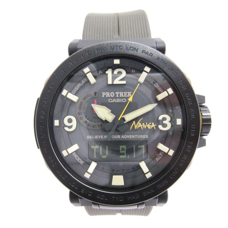 カシオ CASIO × NANGA PROTREK 腕時計 タフソーラー デイト PRW-6630NA ブラック