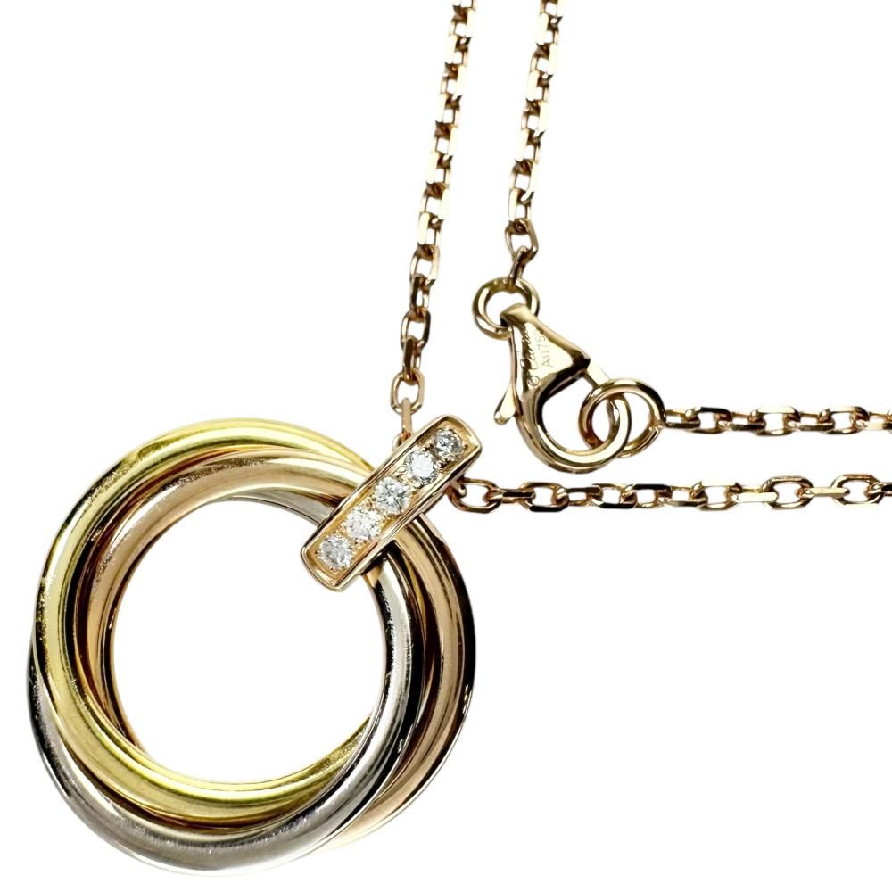 CARTIER/カルティエ】ダイヤモンド ネックレス トリニティ スリー  