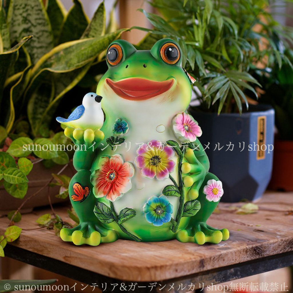 動物 アニマル 庭の装飾 カエル 鳥 樹脂 雑貨 ガーデンライト ソーラー ガーデニング ガーデンオーナメント ガーデン雑貨 置物 ガーデン お洒落 太陽光 おしゃれ フラワー インテリア ガーデンインテリア 花 かわいい 8-14