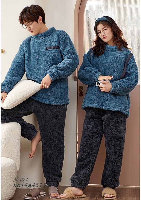 ペアパジャマ 冬春秋 ２点セット ルームウェア メンズ カップル ギフト 大きいサイズ 寝間着 部屋着 シンプル 韓国風 kni4a461867 DECORATOM_COM_BR
