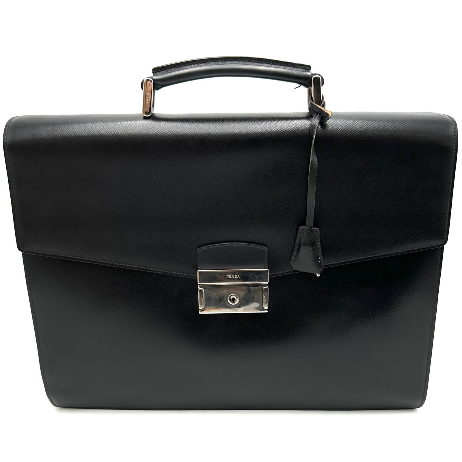 未使用品】PRADA プラダ サフィアーノ ブリーフケース ハンドバッグ