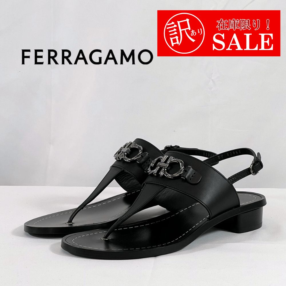 25.0cm / 26.0cm【訳アリセール】新品・未使用 FERRAGAMO フェラガモ サンダル 01R300 733436 ブラック BLACK  サルヴァトーレ フェラガモ SALVATORE FERRAGAMO 大きいサイズ - メルカリ