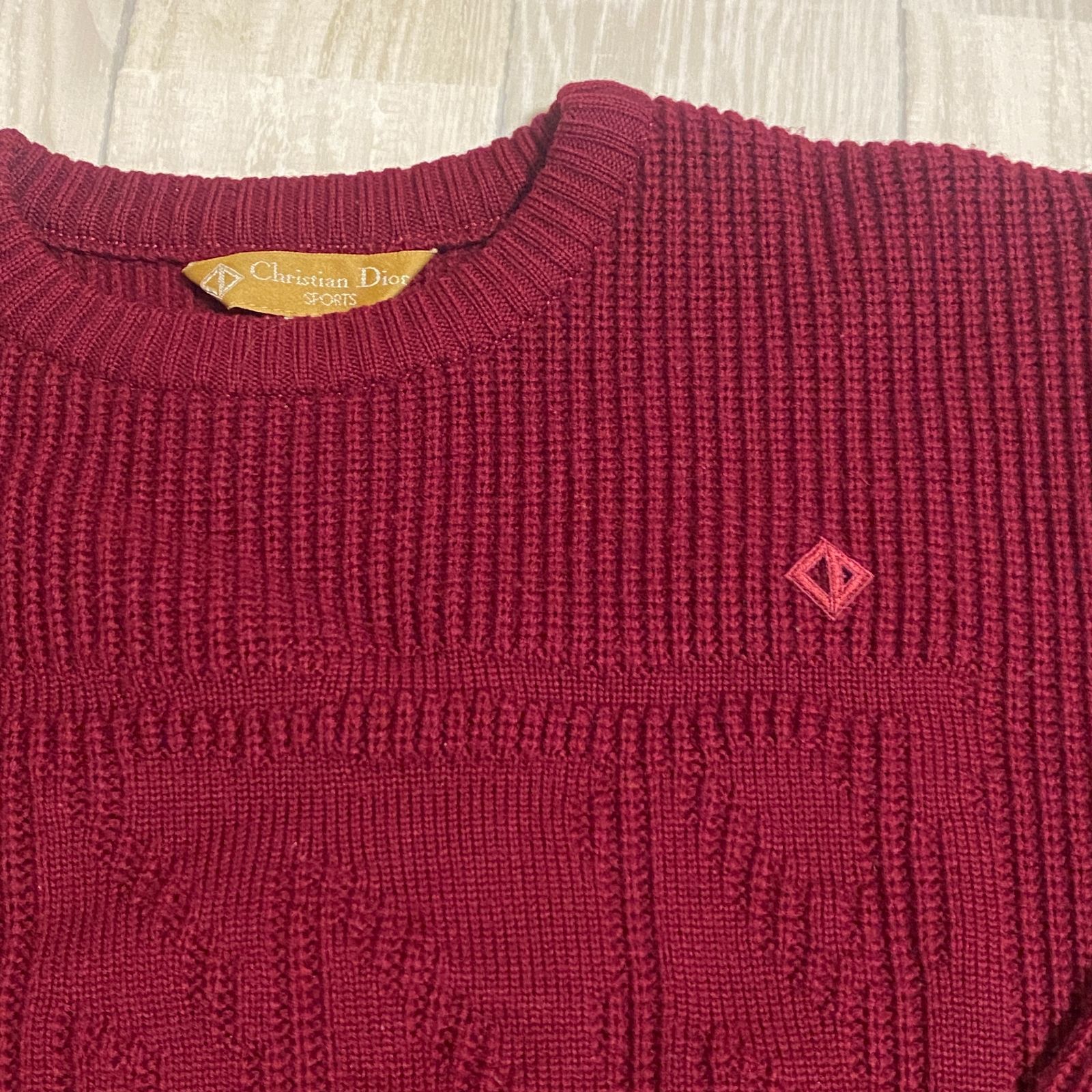 【美品】クリスチャンディオール スポーツ ボーダー ニット 柄ケーブル Christian Dior - 美品 Vintage クリスチャンディオール