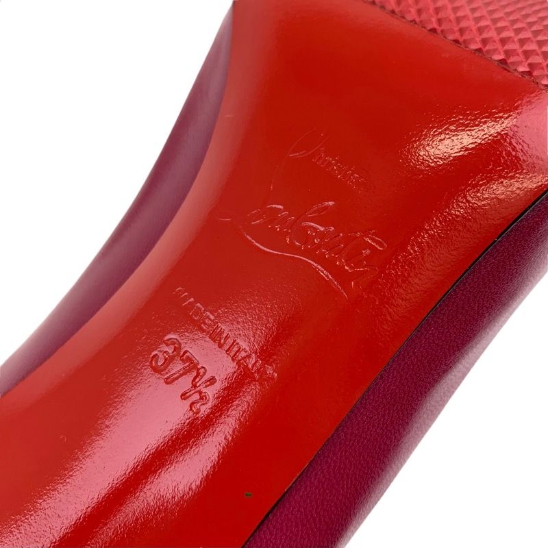 クリスチャンルブタン Christian Louboutin パンプス 靴 シューズ レザー 赤紫 - メルカリ