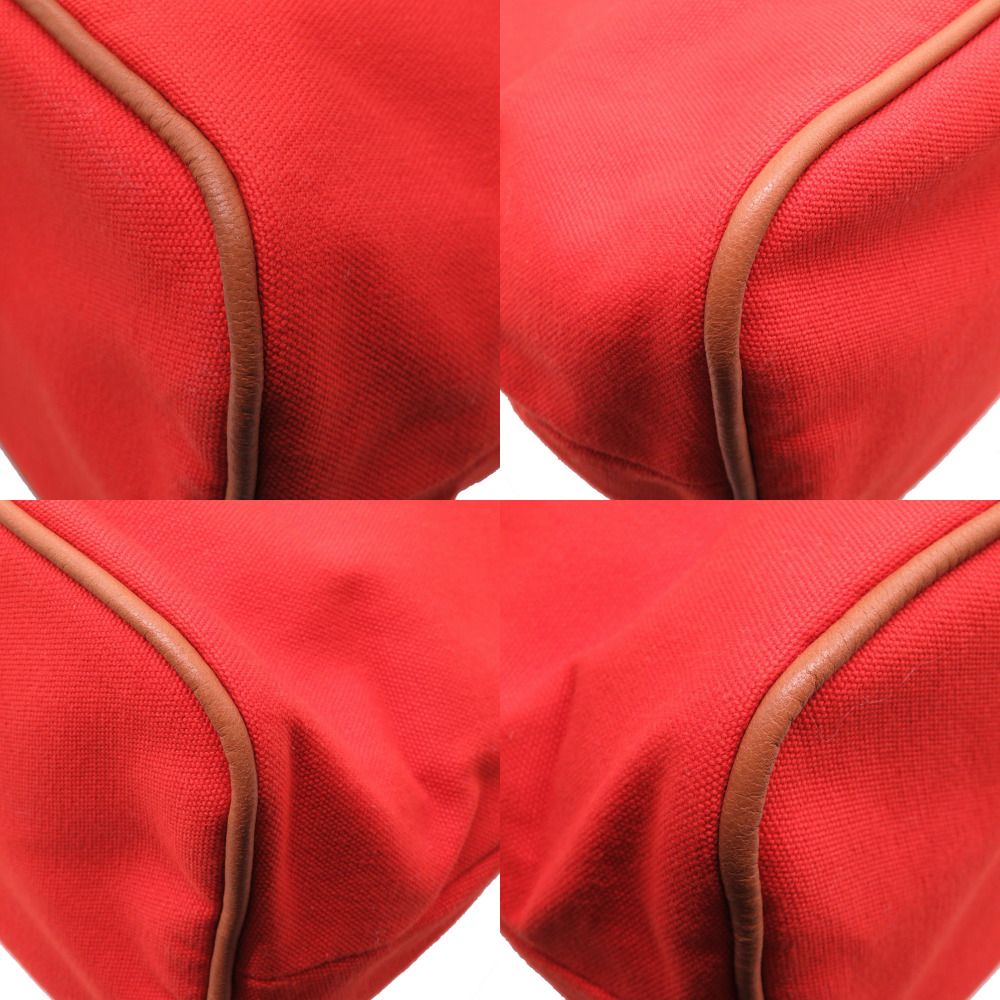 新品同様 エルメス ボリードポーチ 30 GM キャンバス オレンジ ポーチ