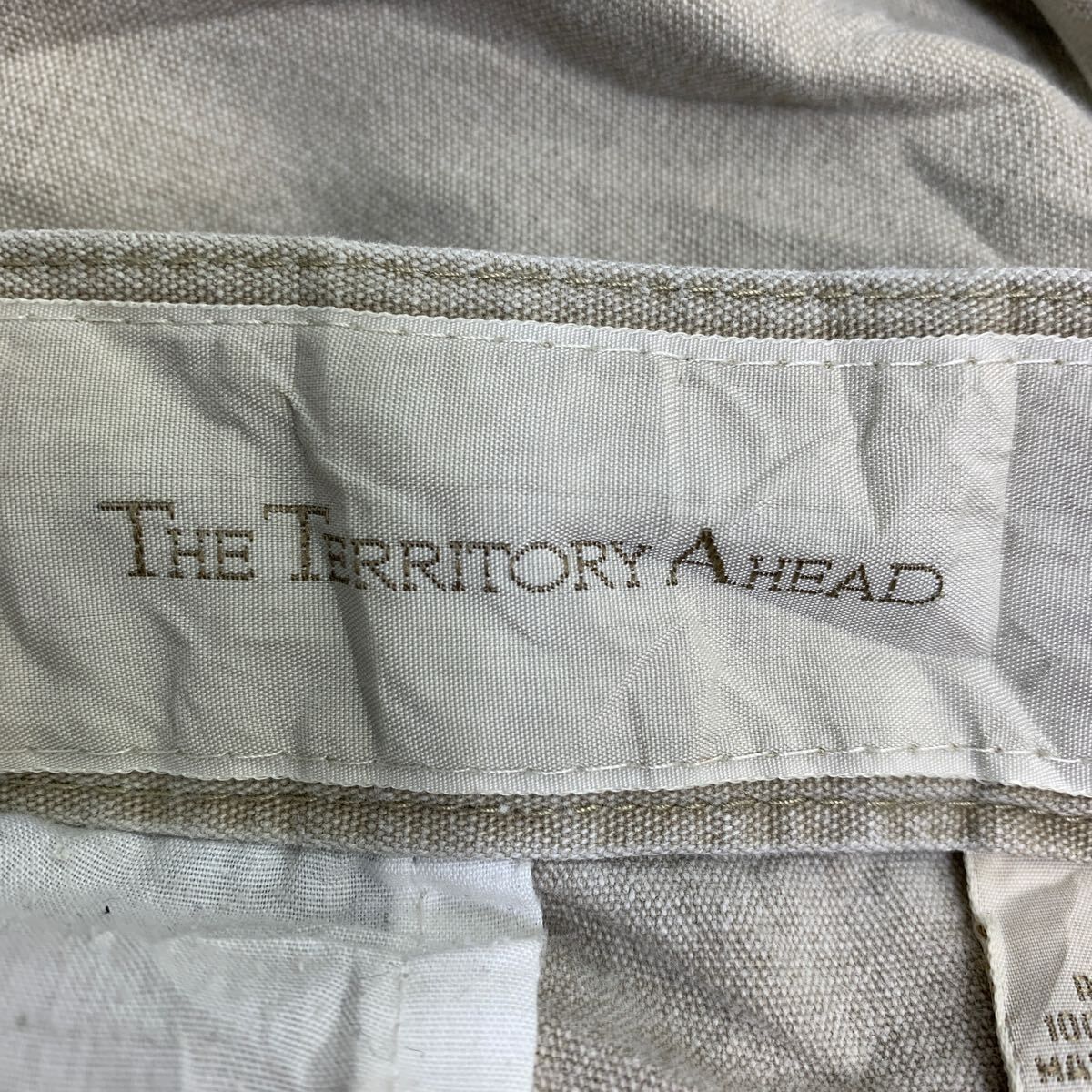 the territory ahead ミリタリー パンツ THE TERRITORY AHEAD ロングパンツ W35 タックパンツ ベージュ