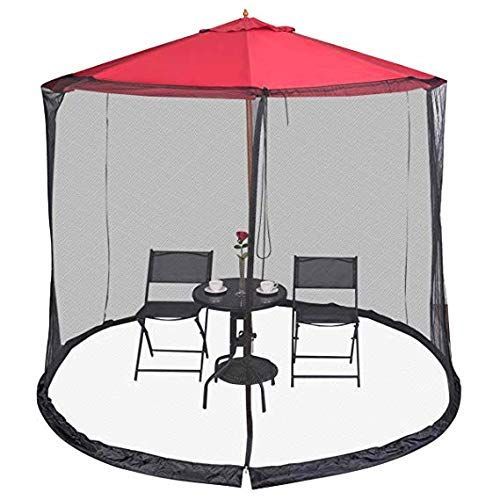 あみページ ブラック 蚊帳 パラソル用 蚊除け 防虫ネット モスキートネット