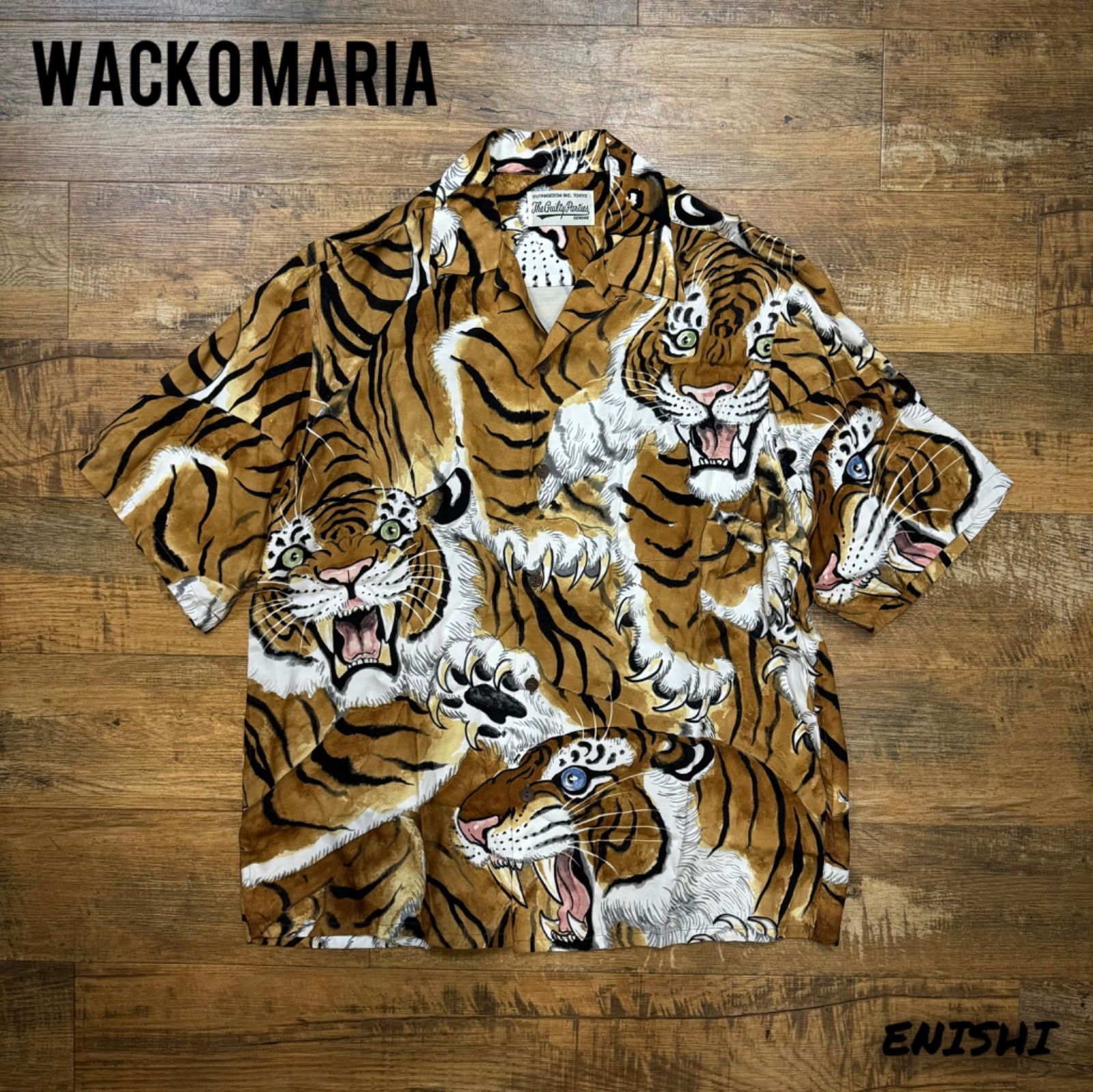 WACKO MARIA ワコマリア】23SS 総柄 虎柄 ハワイアンシャツ アロハシャツ ティム・リーハイ TIM LEHI / S/S  HAWAIIAN SHIRT (TYPE-2) (23SS-WMS-HI07) - メルカリ