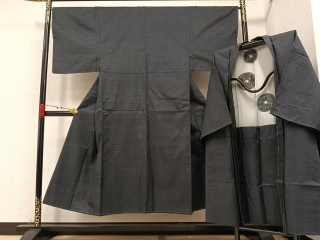 平和屋着物□男性 本場大島紬 アンサンブル 100亀甲 総詰め 正絹 逸品  