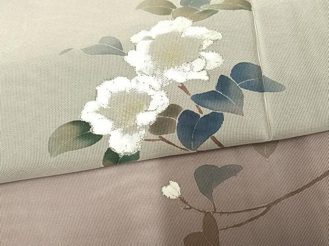 平和屋着物▽訪問着 無双 紗袷 紗×紗 手描き 枝花文 正絹 逸品