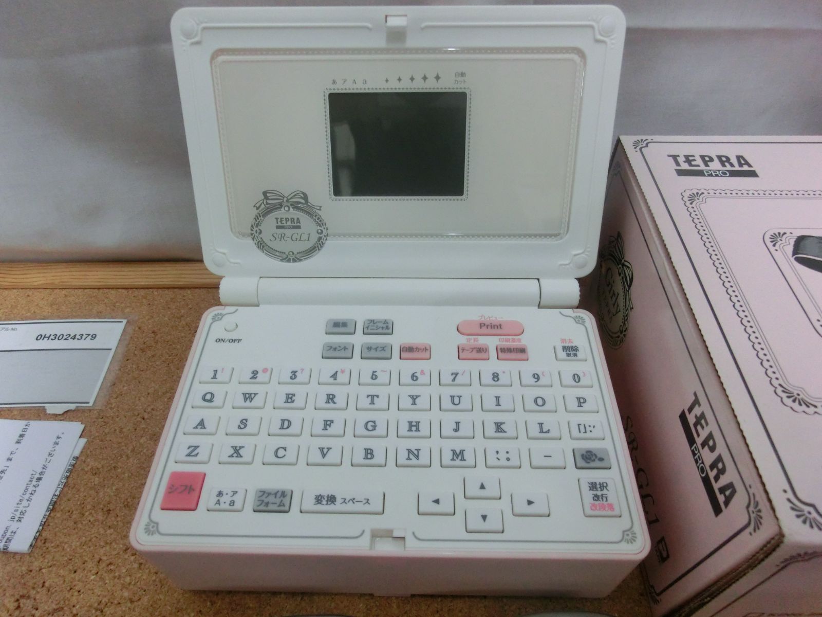 品 簡易動作 済み KING JIM ラベルライターGirly テプラ PRO SR-GL 本体 充電器 テプラテープ 多数 セット まとめ