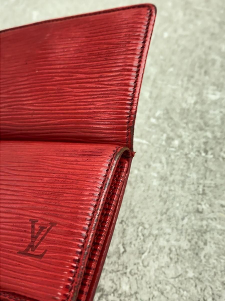 LOUIS VUITTON ポルト・モネ・ビエ・カルト・クレディ_エピ_RED レザー レッド レディース - メルカリ