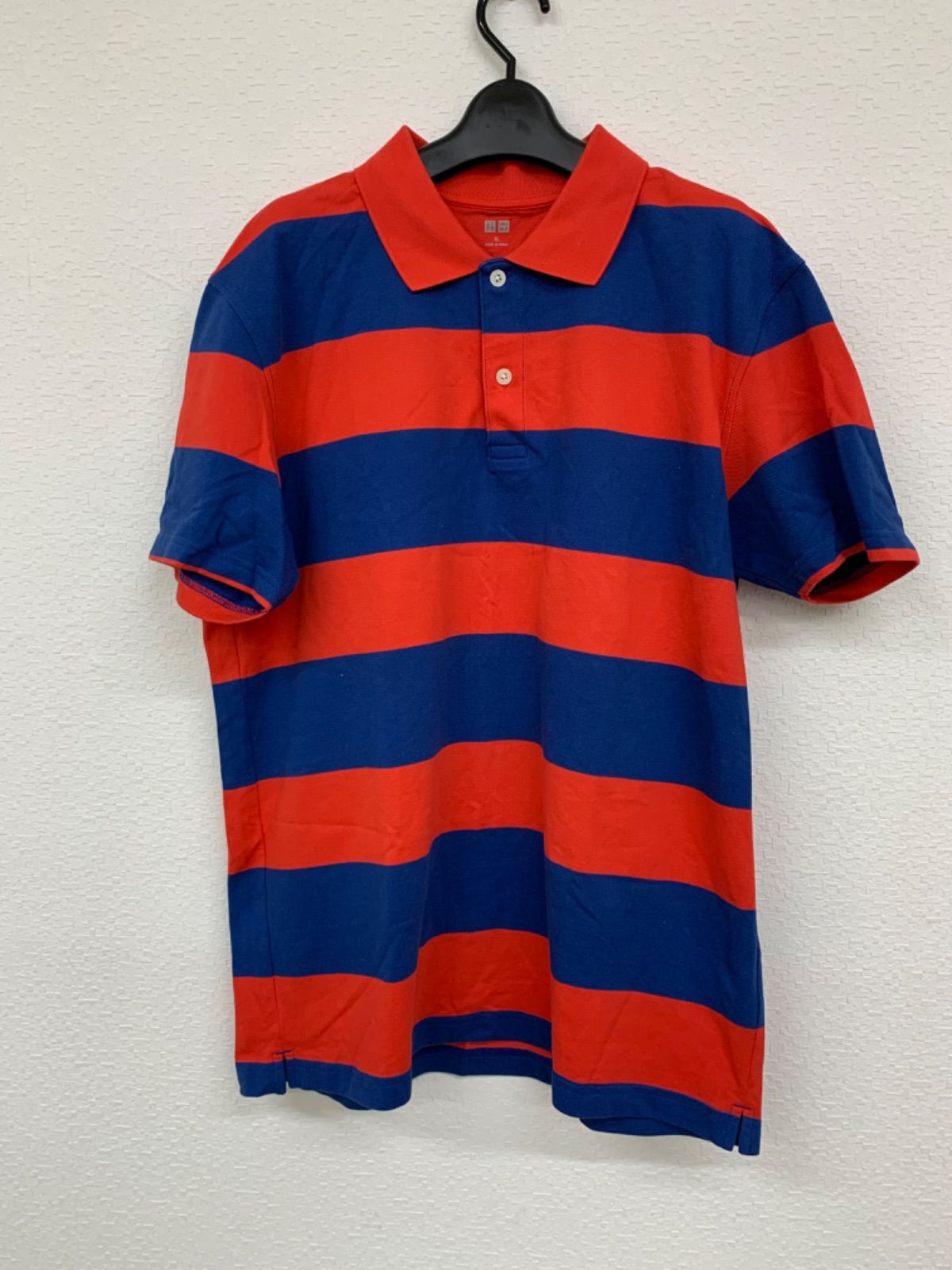 PICONE 赤白ストライプ ポロシャツ サイズM PICONE 赤白ストライプ ポロシャツ サイズM