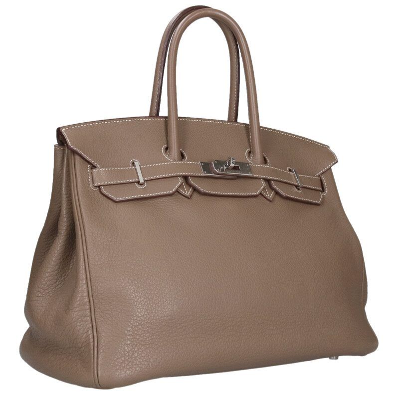 エルメス バーキン35 □M刻印 SV金具トリヨンクレマンス エトゥープ  