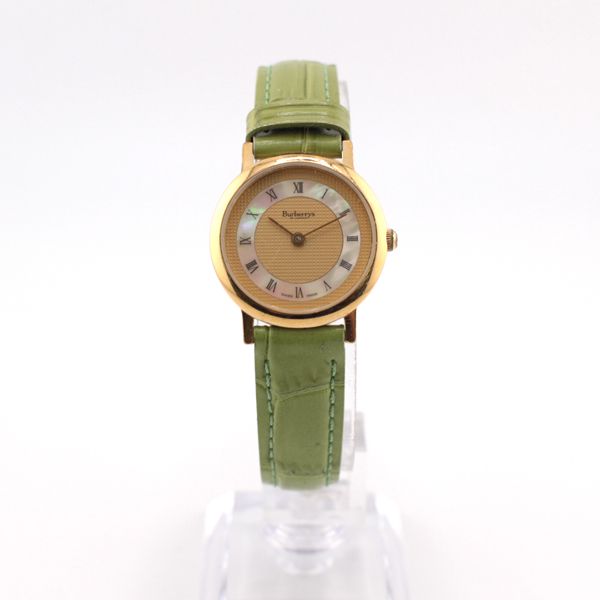BURBERRY/バーバリー シェル 6000L 腕時計 グリーン レディース