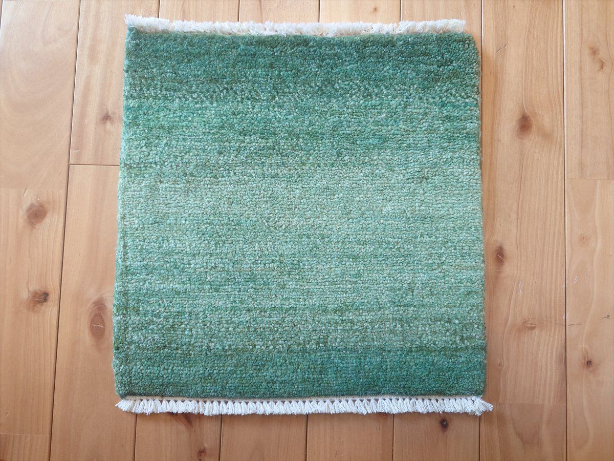 ガゼニ ギャッベ トルクマン族 ミニマット ラグ 40x39cm BD841 グリーン