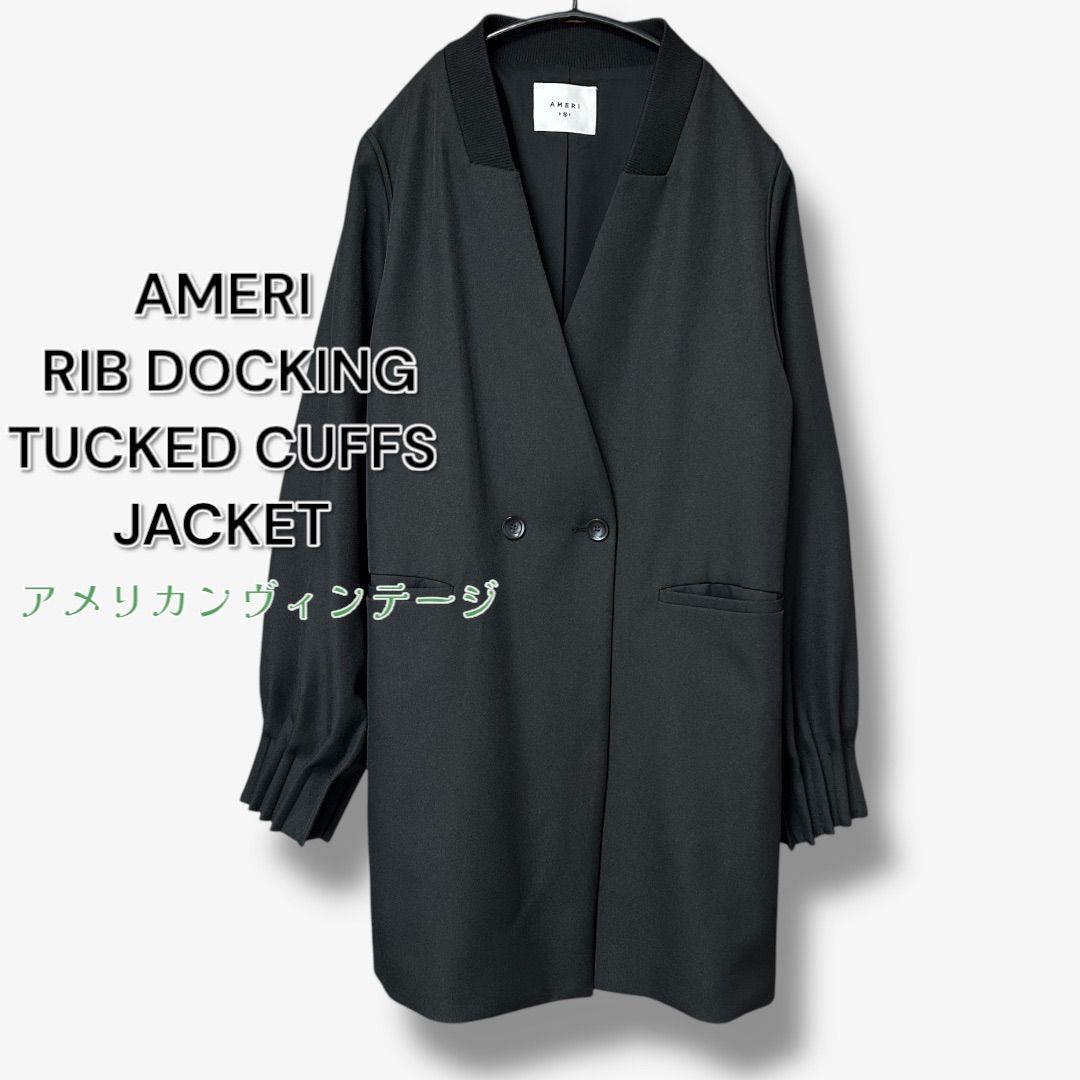 美品】AMERI RIB DOCKING TUCKED CUFFS JACKET サイズ M 使用感