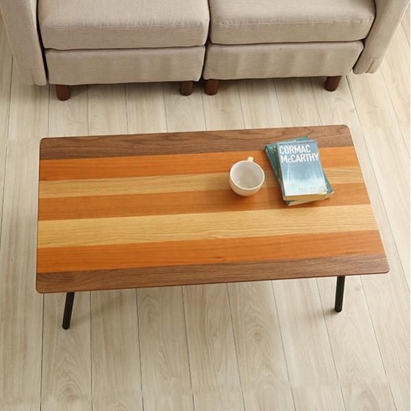 【新品・送料込】センターテーブル　天然木　シンプル　北欧　ナチュラル　重厚　人気 ソファテーブル センターテーブル リビングテーブル 幅110cm 高さ55cm