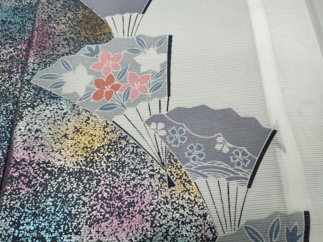 平和屋着物＊夏物 訪問着 絽 駒刺繍 松 洗える着物 DAAV1579op