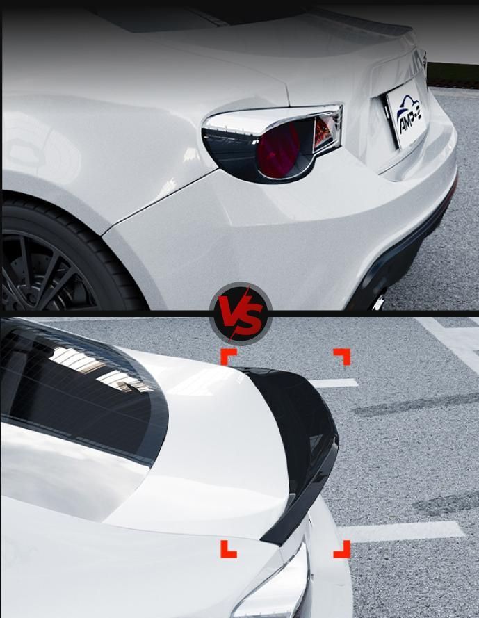 トヨタGT86 スバルBRZ 2013-2020対応 ABS製 リアスポイラー ウイング トップエアロ ピアノブラック カーボン調