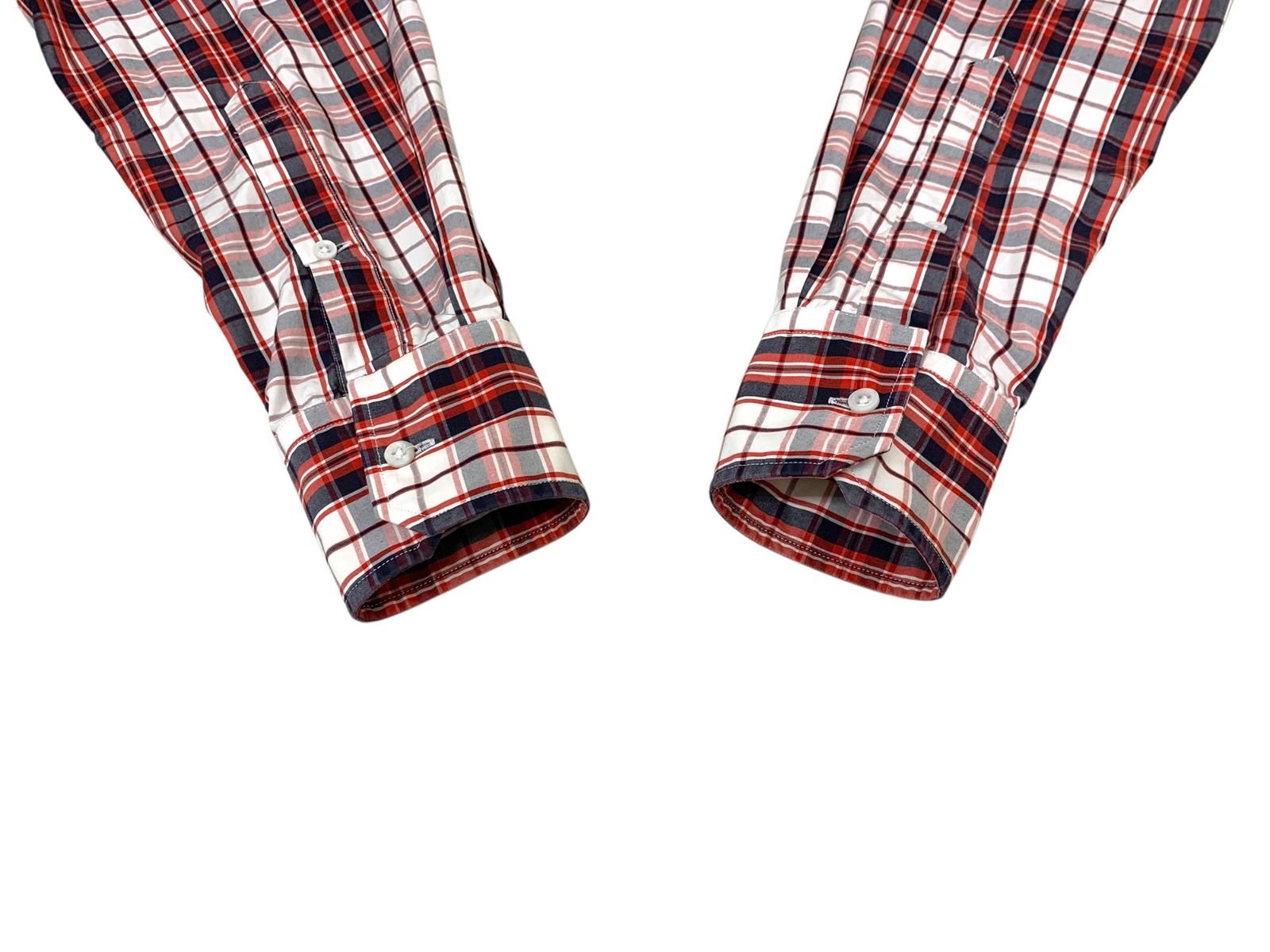 THOM BROWNE. NEW YORK (トムブラウンニューヨーク) ボタンダウンシャツ トリコロールチェック MWL272A-07498960  2 レッド メンズ/036 - メルカリ