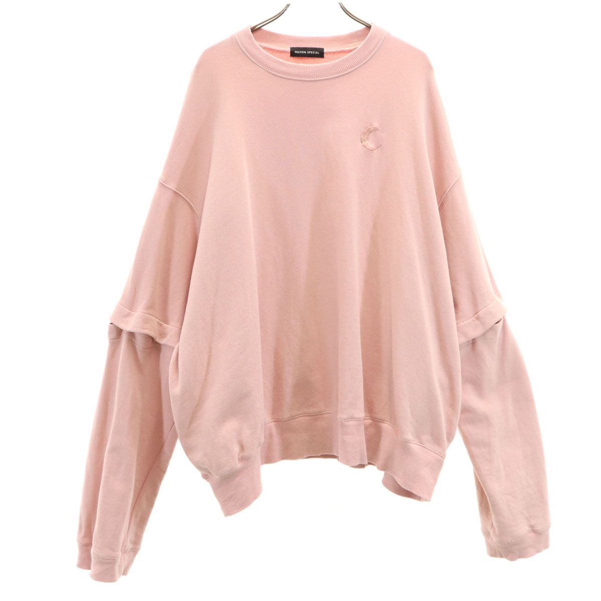 MAISON SPECIAL 長袖　カットソー ピンク レディース　F MAISON SPECIAL メゾンスペシャル 長袖 オーバーシルエット
