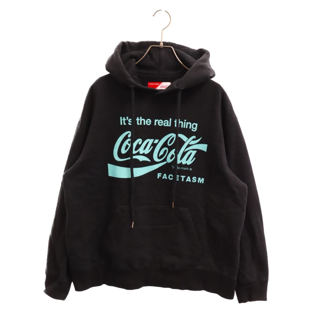 FACETASM (ファセッタズム) ×COCA COLA BIG HOODIE フロントロゴスウェットパーカー PIPPA-SW-U02 ブラック  - メルカリ