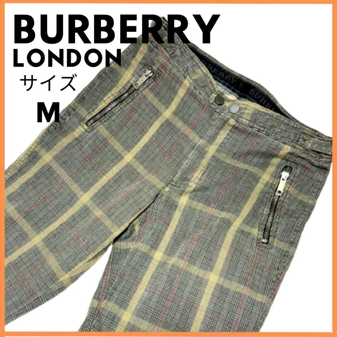 美品USED BURBERRYロンドン チェック柄パンツ 32R Mサイズ - メルカリ