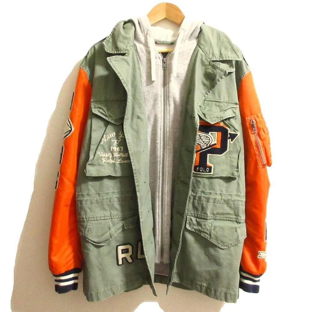 美品 POLO RALPH LAUREN ポロラルフローレン P-wing ワッペン フード 