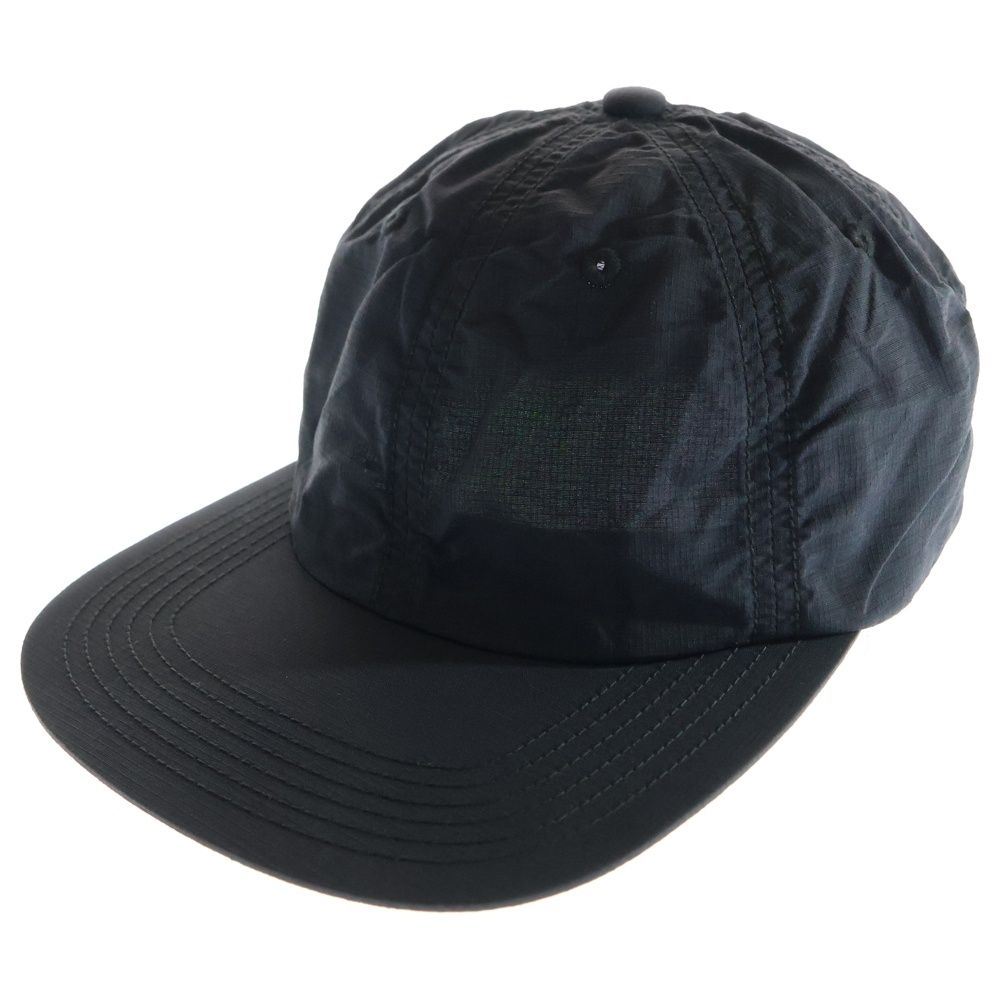 NO BRAND ノーブランド OVY Nylon Rip Stop Shirring 6Panel Cap オヴィー ナイロンリップストップ ジェットキャップ 帽子 ブラック