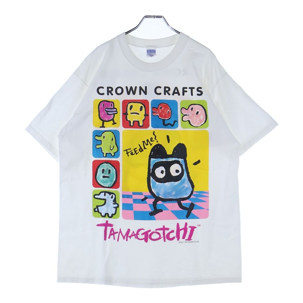 VINTAGE ヴィンテージ 90s Tamagotchi TEE たまごっち 両面プリント半袖Tシャツ カットソーホワイト
