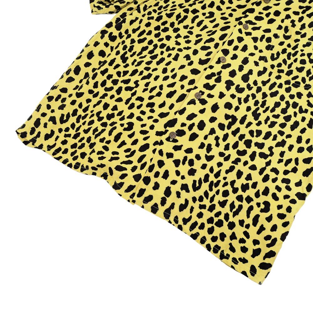 名東】ワコマリア アロハシャツ ヒョウ柄 半袖 ボタンシャツ Sサイズ