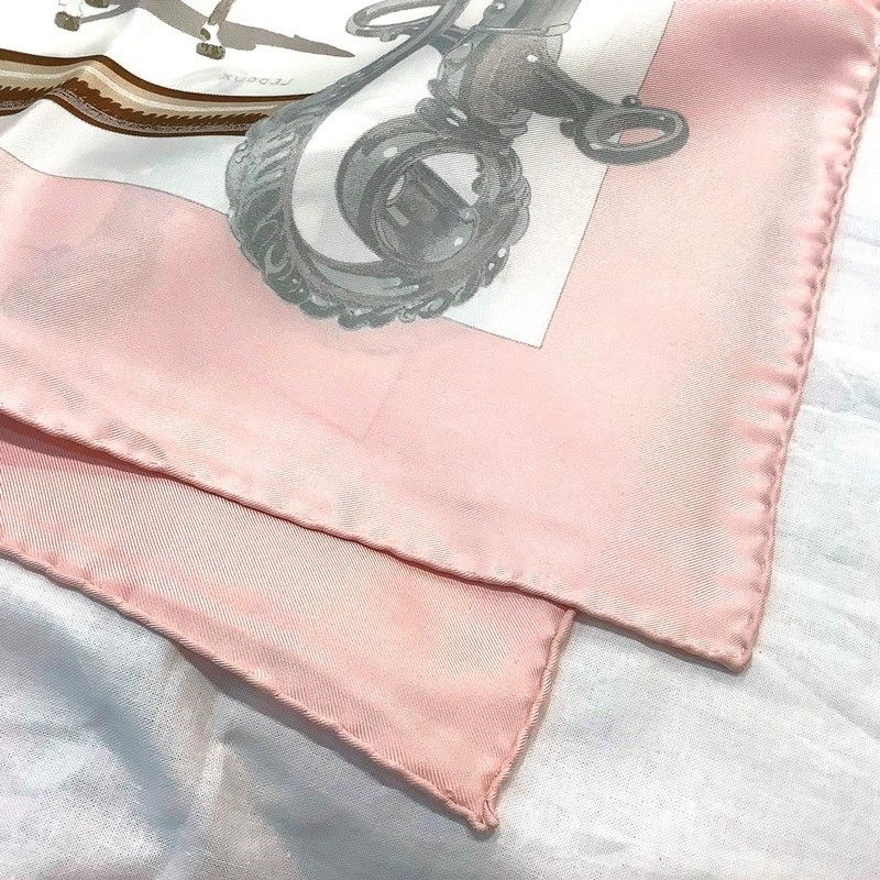 エルメス（HERMES）EQUIPAGES 馬車 従者 ピンク スカーフ シルク
