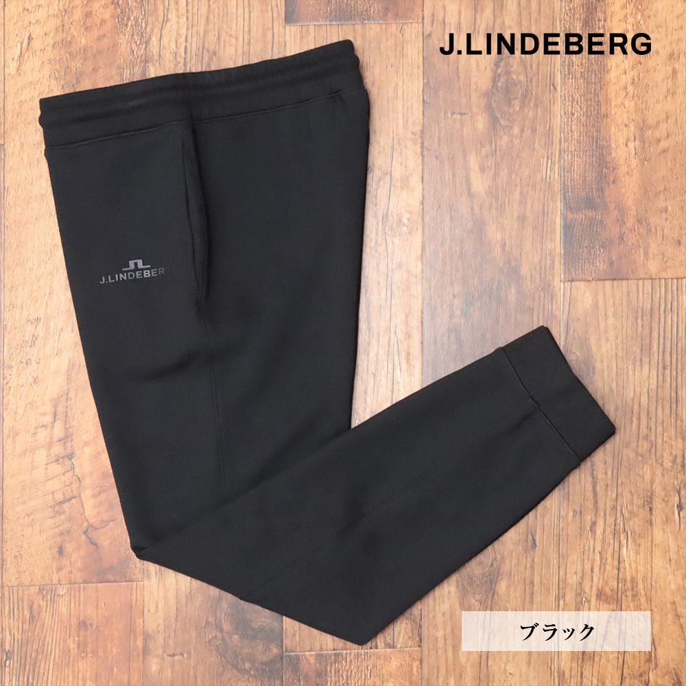 秋冬|J.LINDEBERG|50 XL サイズ|スウェットパンツ 071-77927 裏起毛 暖か 防寒 リラックス カジュアル メンズ 紳士 ジェイリンドバーグ |黒|ブラック|ki199|