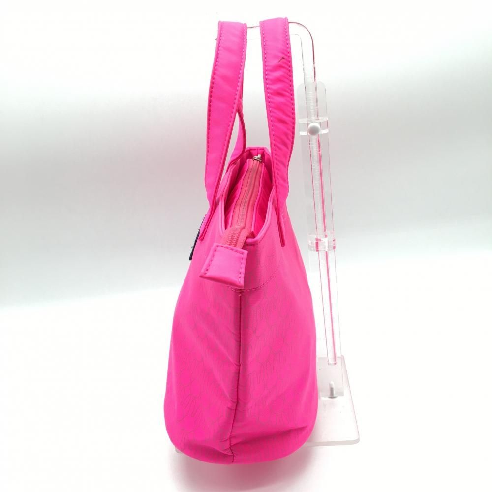 ジャックバニー カートバッグ 蛍光ピンク×グレー うさぎ総柄 ロゴワッペン ハンドル汚れゴルフ Jack Bunny