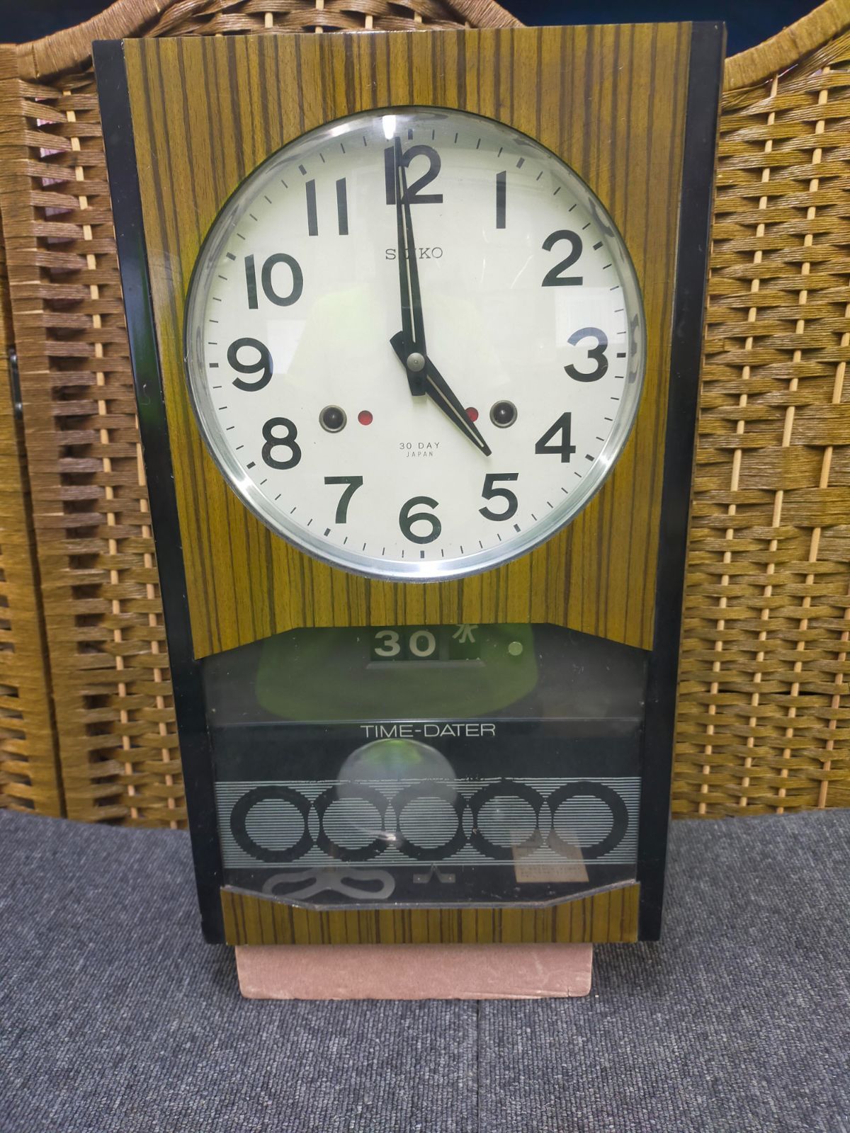 F01-20251011-02 動作 SEIKO 30日巻 ゼンマイ時計 古時計 機械時計 4PC754 72-6 インテイリア