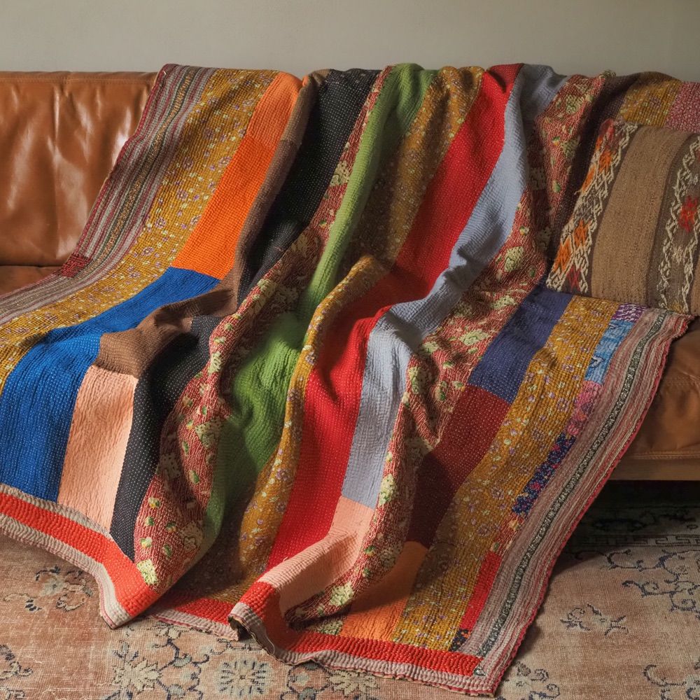 ヴィンテージカンタキルト＜G＞ India・ラリーキルト ・カンタクロス