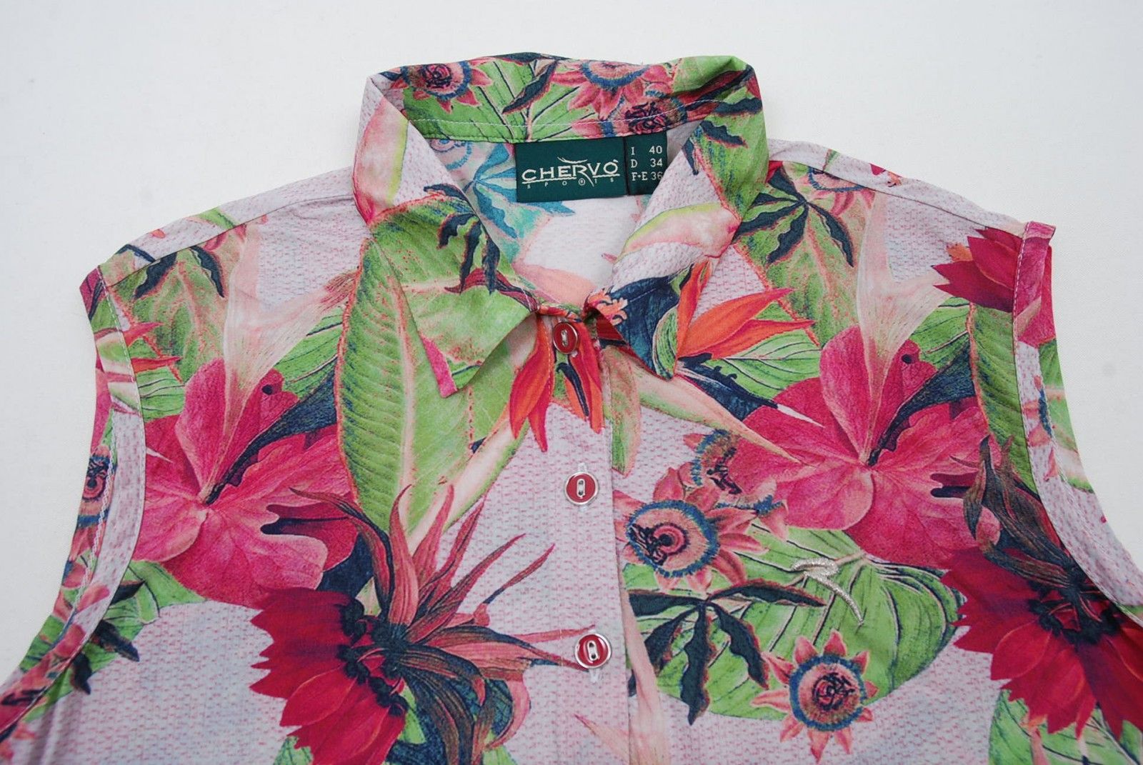 coco 中古 シェルボ CHERVO レディース セットアップ 40(M) ピンク 初ラウンド コースデビュー 花柄 春夏 中古 レディース シェルボ CHERVO セットアップ 40(M) ピンク 初
