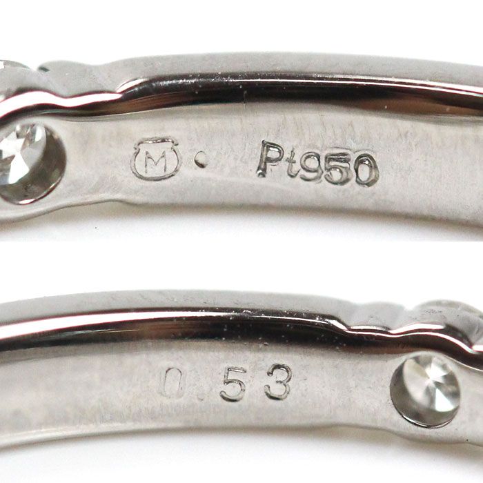 ミキモト　MIKIMOTO　ハーフエタニティリング　PT950　ダイヤ0.30ct　11号　5.1g　箱【1906D173】 MIKIMOTO ミキモト Pt950プラチナ ハーフエタニティ ダイヤ リング
