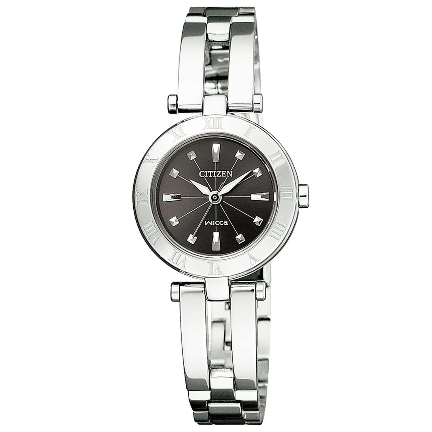在庫処分 Eco-Drive ウィッカ エコ ドライブ wicca ハーフバングル シンプルアジャスト 腕時計 NA15-1571 シチズン CITIZEN レディース