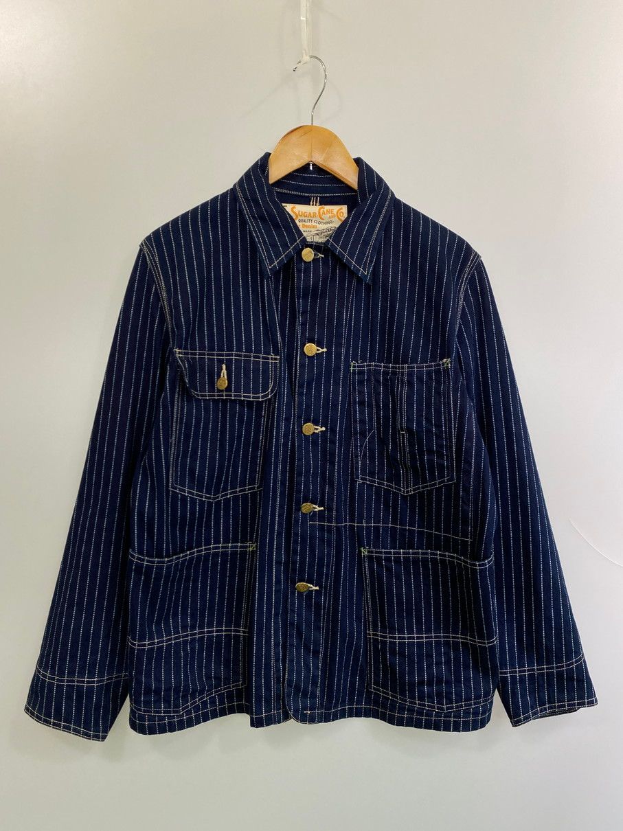【品】SUGAR CANE シュガーケーン 9OZ. WABASH STRIPE WORK COAT SC14001 ウォバッシュ ストライプ ワーク コート メンズ アウター 【145-250922-em-29-min】