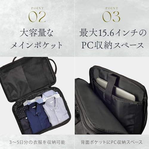 ネイビー [グレヴィオ ビジネスリュック メンズ 2way リュック バック 