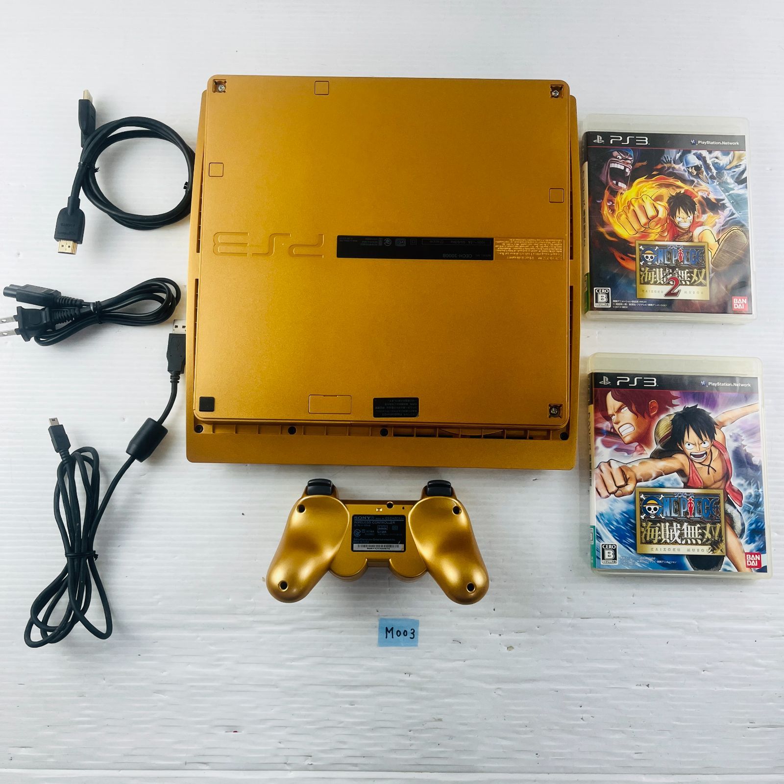 ★未使用★PS3 CECH-3000Bワンピース海賊無双GOLD EDITION PlayStation3 ONE PIECE 海賊無双 GOLD EDITION (同梱版)【買取