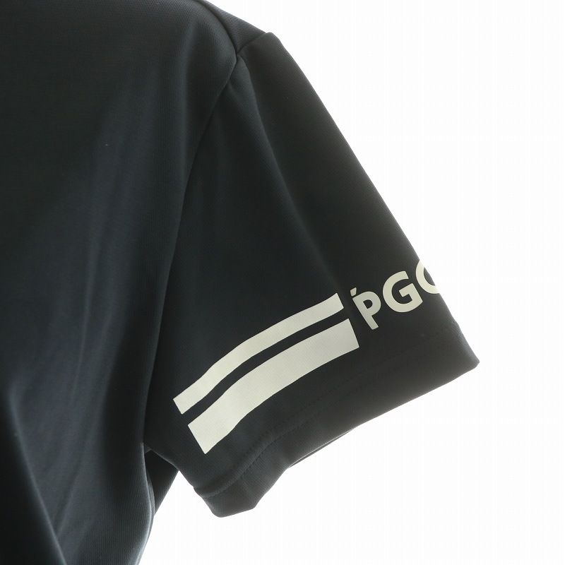 ピージージー PGG カットソー 半袖 ハイネック ストレッチ ロゴ