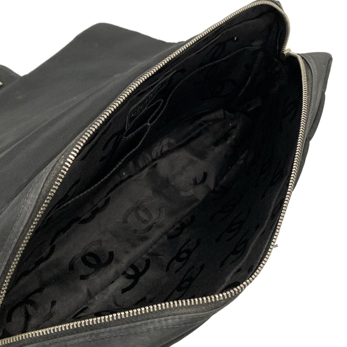 CHANEL シャネル ショルダーバッグ チョコバー 黒 マットシルバー金具 DECORATOM_COM_BR