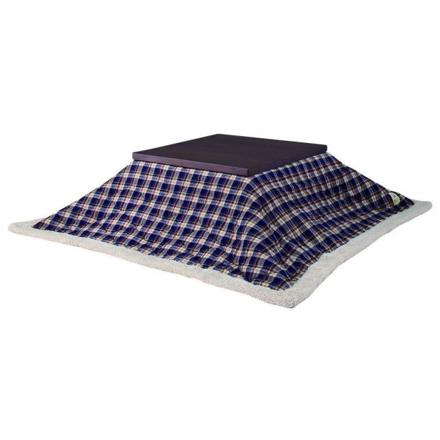 東谷 Azumaya 薄掛コタツ布団 正方形 チェック ブルー KK-103BL 新生活 おしゃれ 模様替え 映え