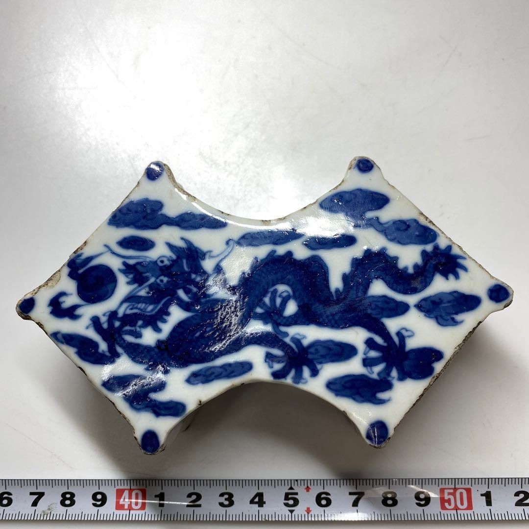 中国清朝時代　大明嘉靖年製　青花龍図蓋物　木箱付　東Y6-1202☆2Fトニヒ 中国清朝時代 大明嘉靖年製 青花龍図蓋物 木箱付 東Y6-1202☆2Fトニヒ